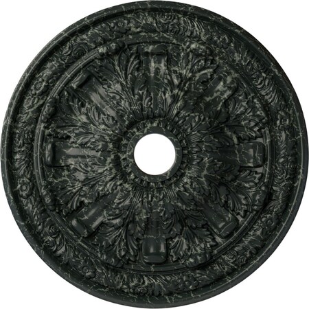 Ekena Millwork Flagstone Medallion (Canopies up to 3 7/8"), 30"OD x 3 7/8"ID x 3 1/4"P, Painted Turtle Crackle CM30FLPTC